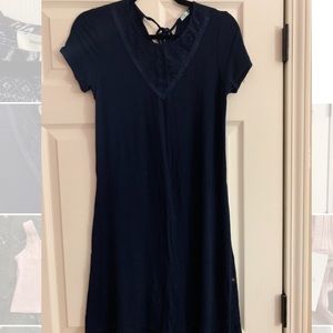 Navy Blue Cotton Dress